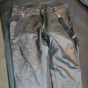 Mens motorcycle leather pants 42x29